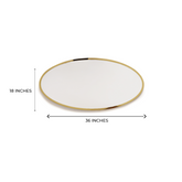 Oval Mirror with Gold Accent